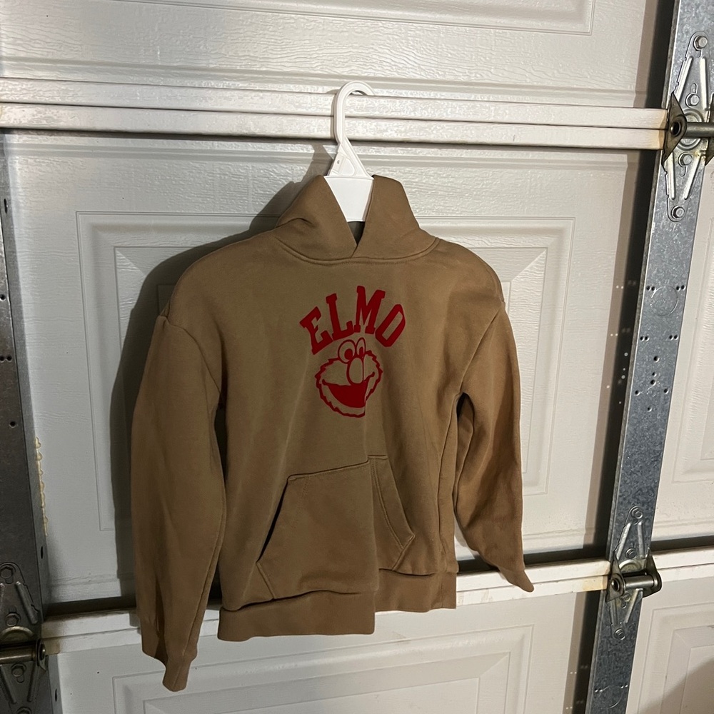 GAP Kids Brown Hoodie with Red Elmo Design